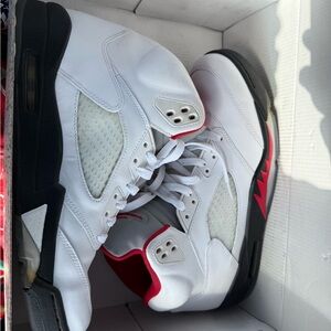 White and Black High-Top Sneakers with Wing Design